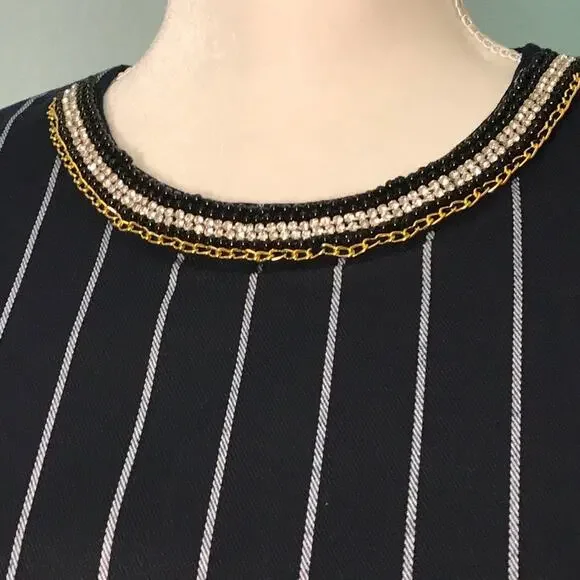 Endless Rose Crop Top, Navy Blue w/White Stripe - Picture 3 of 7